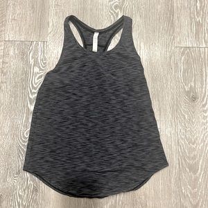 Lululemon Women's Cool Racerback Tank Top Black/Gray Stripes - Size 6